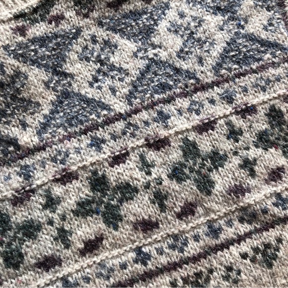 VINTAGE ALPS FINE WOMENS APPAREL SIZE LARGE GRANDPA WOOL SWEATER KNITTED PATTERN - Picture 7 of 10